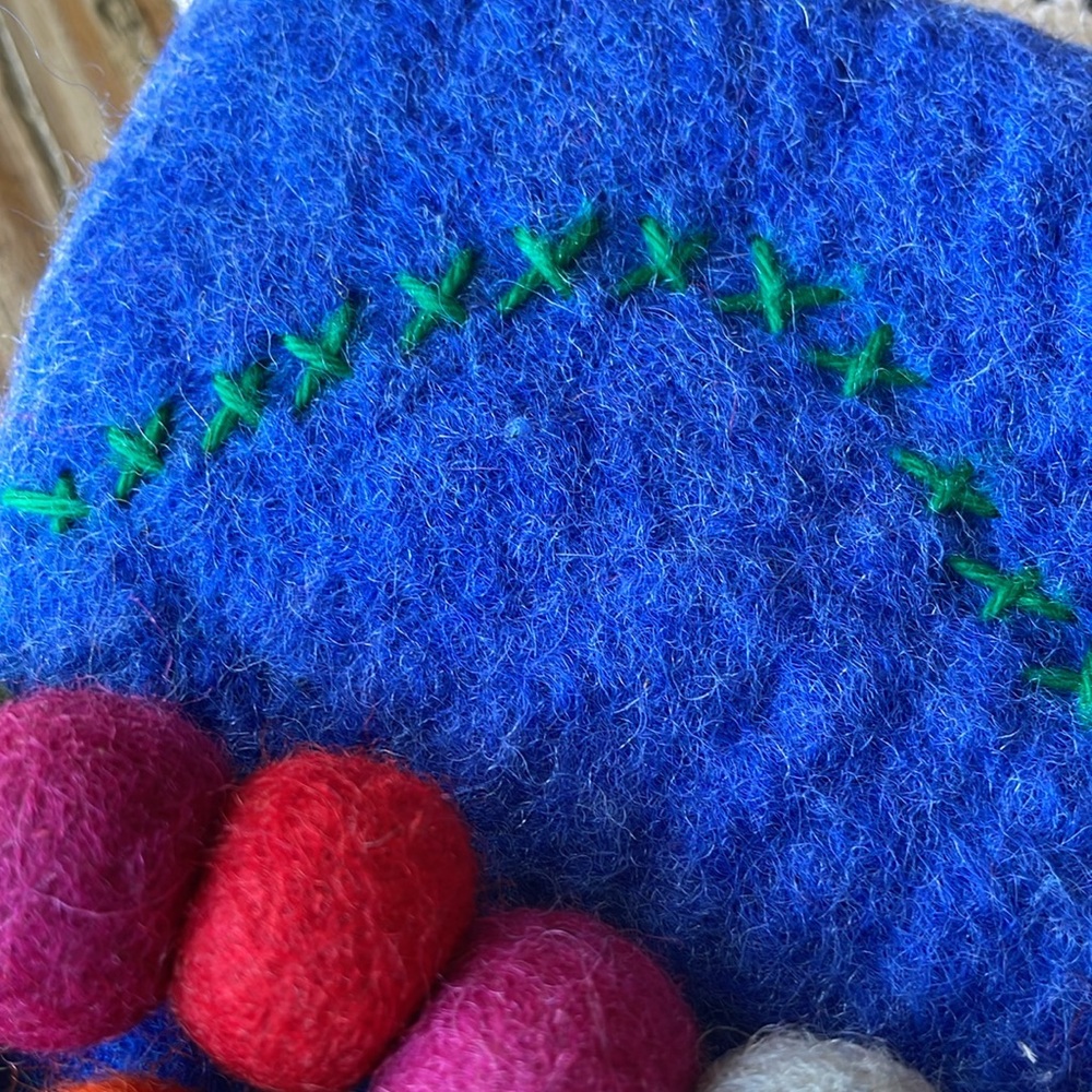 Fun Colorful Rising Tide Wool Handbag, Made In Nepal! Excellent Condition. - Picture 8 of 13